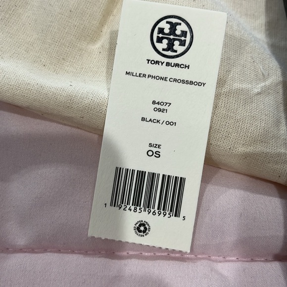 Tory Burch Black Leather Crossbody Phone Bag - Picture 2 of 9